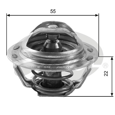 GATES TH13783G1 THERMOSTAT Citroen Evasion (1994->) 2,0 - 97Kw 131Cv 16V (RFV /