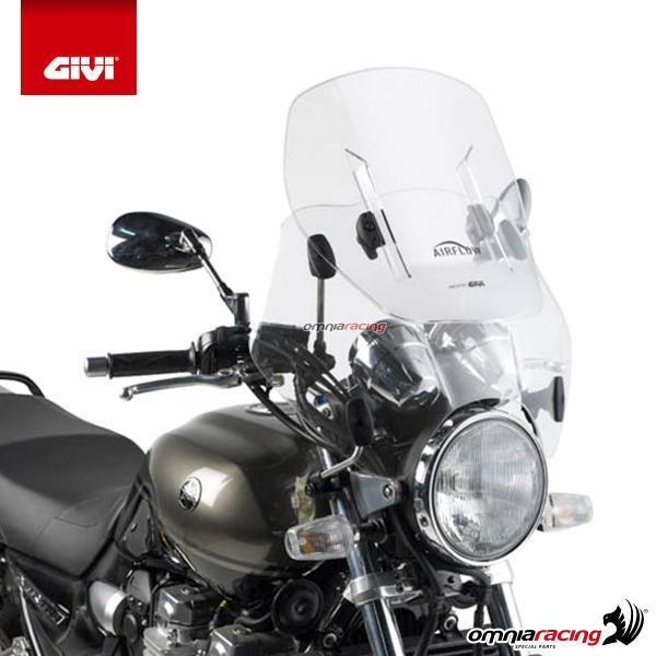 GIVI Airflow AF49 - Height Adjustable Transparent Sliding Universal Wind Screen