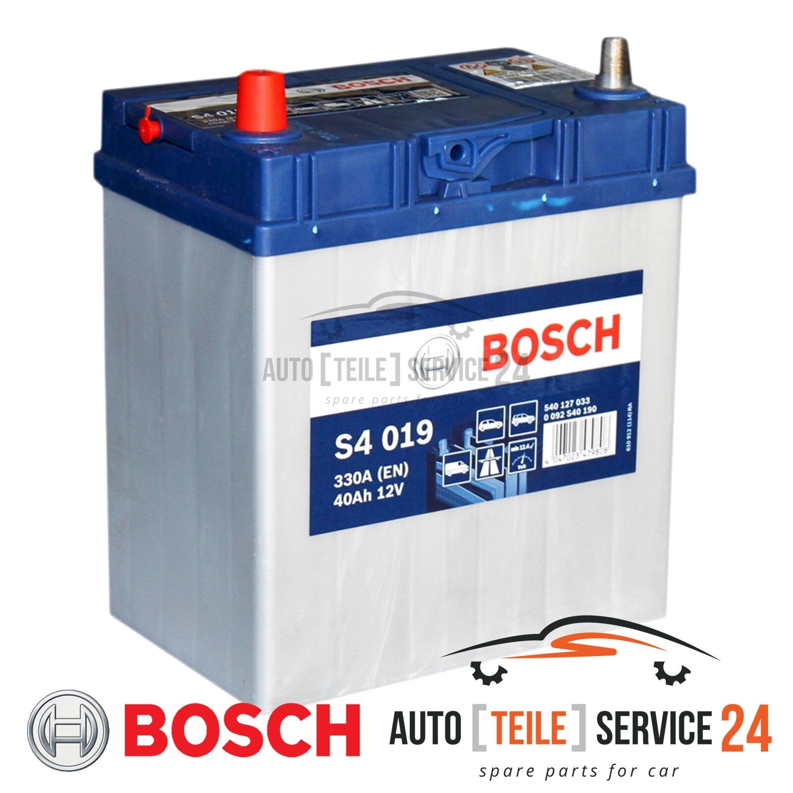 Batteria Avviamento Bosch 0092S40190 S4 per Mazda Nissan Opel Suzuki Toyota