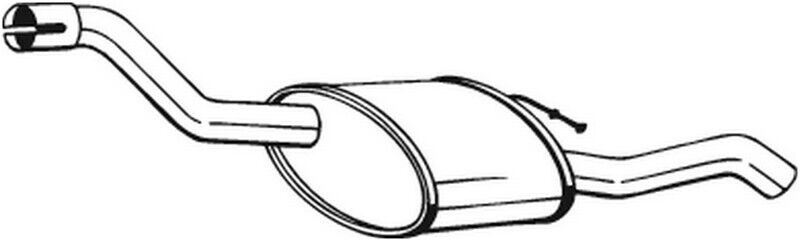 90 CV SILENZIATORE POSTERIORE PER FORD Focus CAS/Furg/Prom DNW 1.8 TdDi KW 66 CV