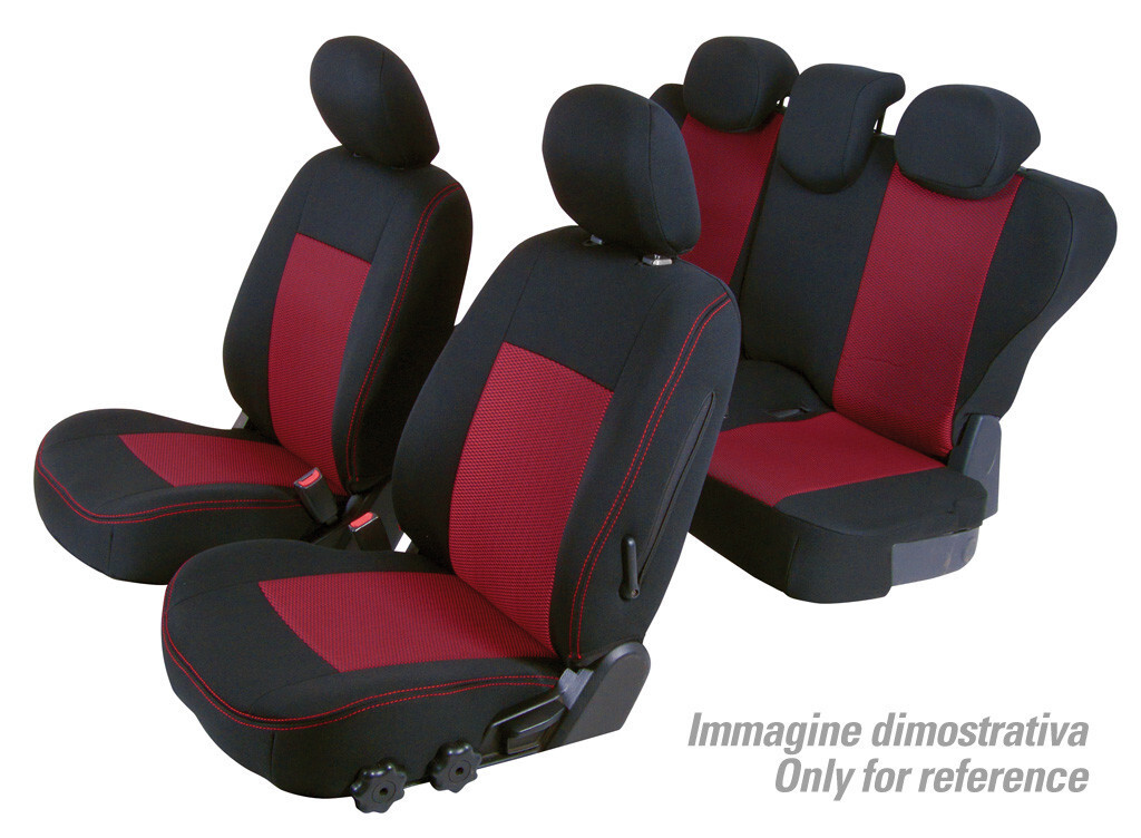 Set coprisedili Superior - Nero/Rosso - su misura per Ford Kuga (03/13>10/19)