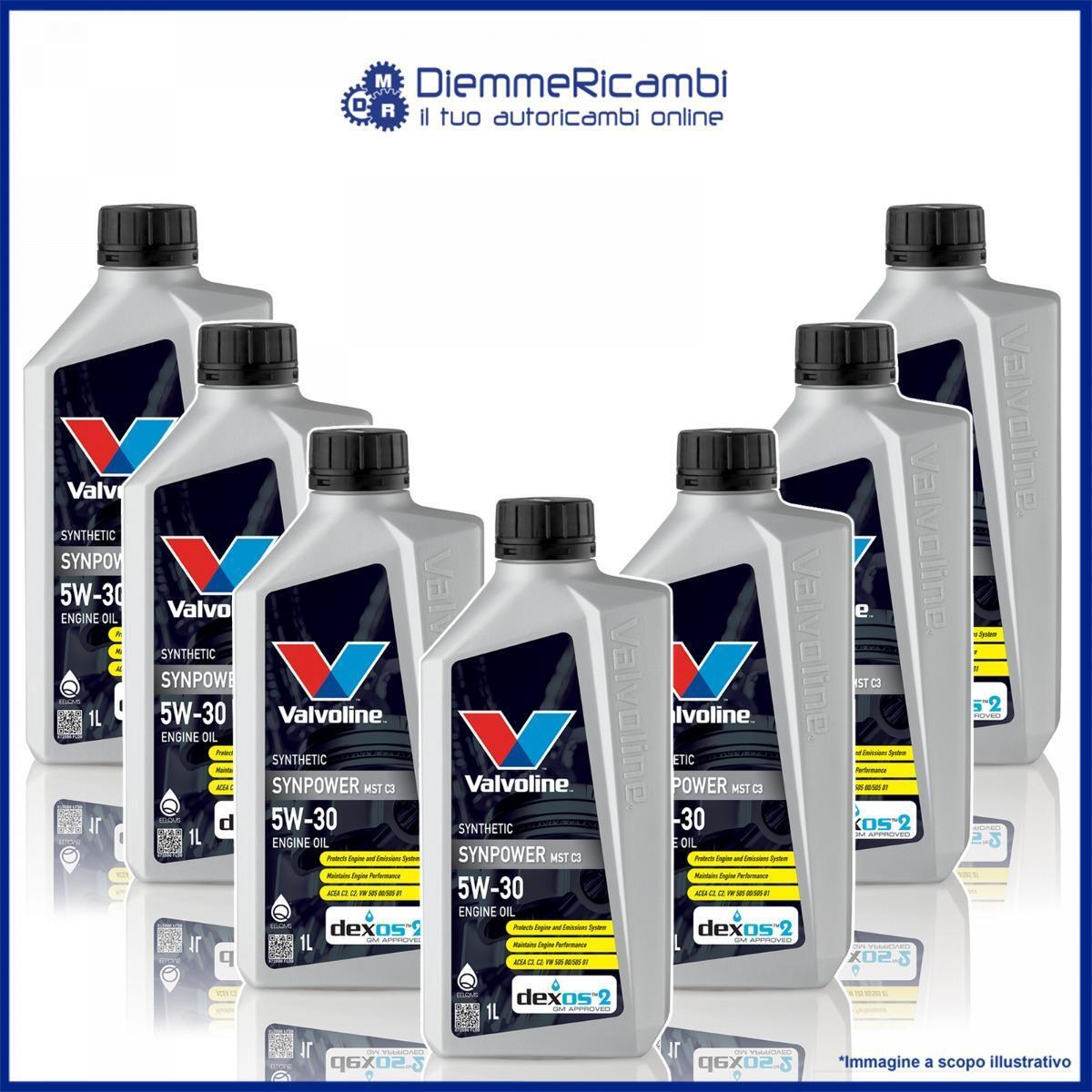7 LITRI OLIO VALVOLINE 5W30 SYNPOWER MST C2 C3 - GM Dexos 2 - API SN/CF - MB