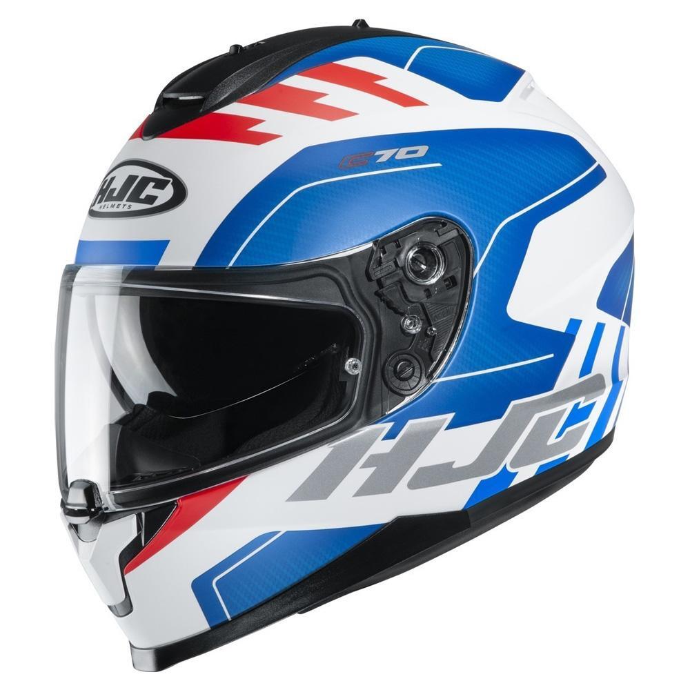 Casco Integrale HJC C70 Koro MC21SF Bianco Rosso Blu Taglia M