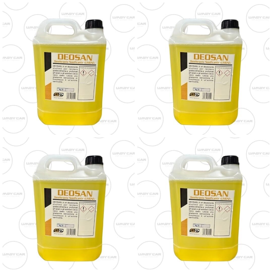 4 TANICHE DA 5 KG DEOSAN LIMONE DEODORANTE SANIFICANTE PROFUMATO UNIVERSALE