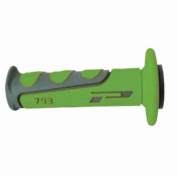 COPPIA MANOPOLE ENDURO CROSS DUAL DENSITY VERDE GRIGIO KAWASAKI BETA VENT RIEJU