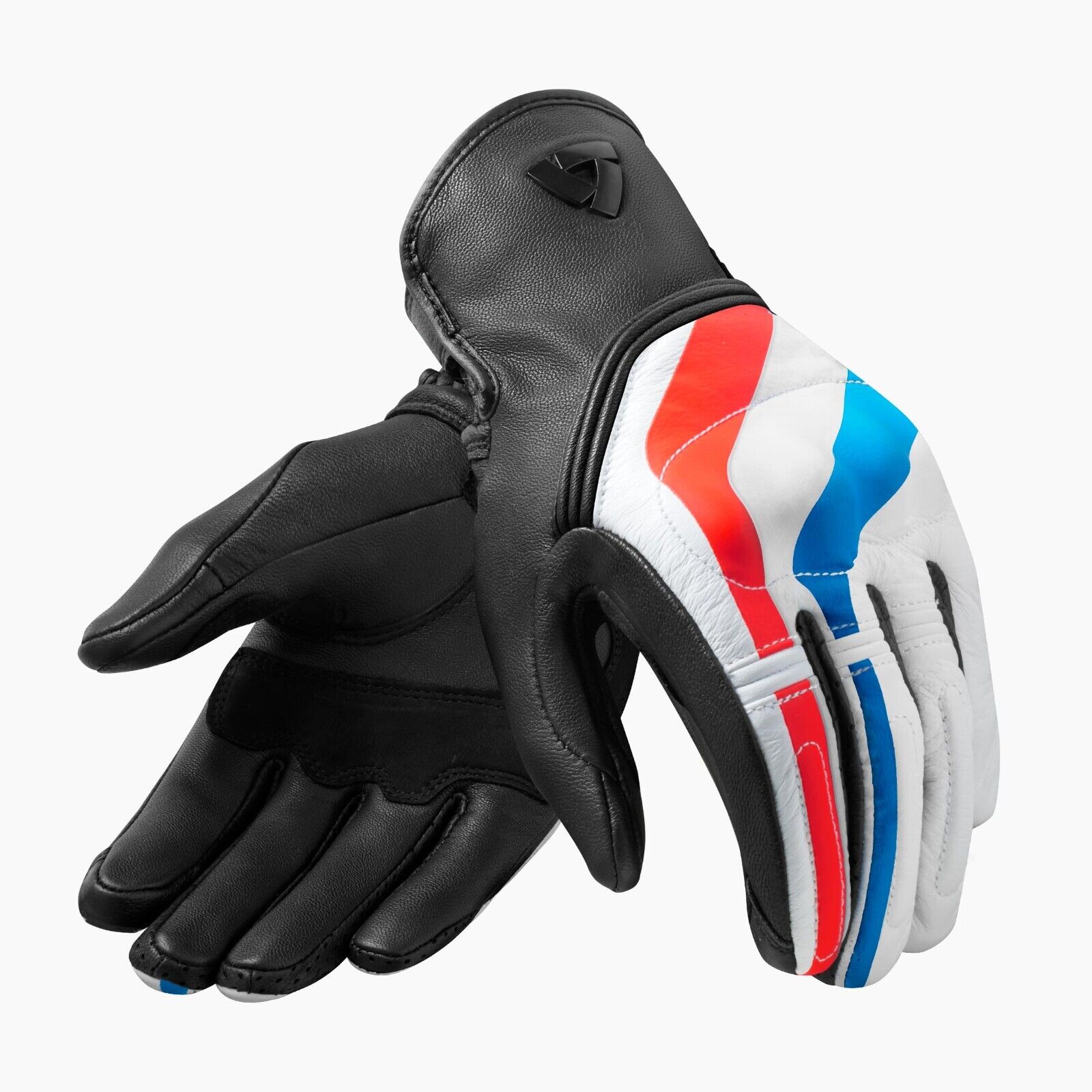 GUANTI GLOVES REV'IT REDHILL  NERO BIANCO ROSSO BLU PROTEZIONI TG XXL