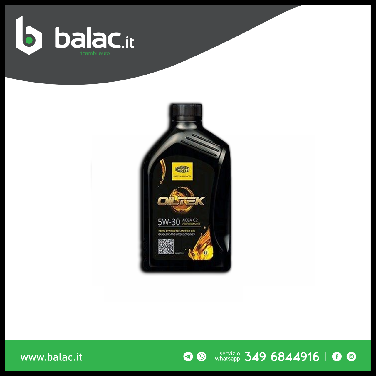 OILTEK PERFORMANCE 5W30C2. 12X1L