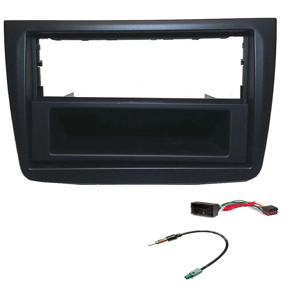 Mascherina autoradio nero per Alfa Romeo Mito + adattatore antenna