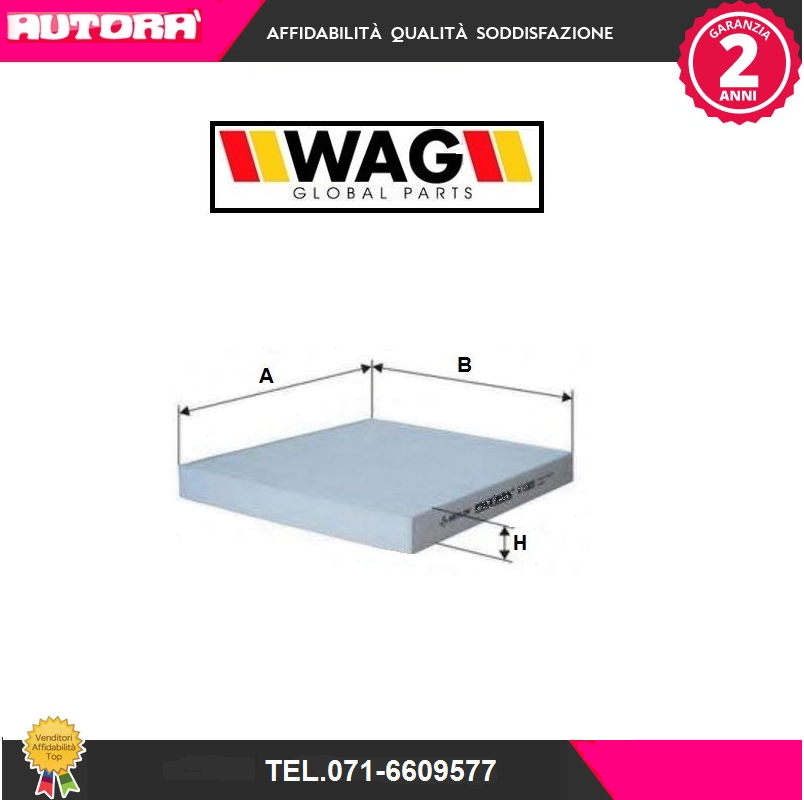W2117 Filtro, Aria abitacolo (MARCA-WAG)