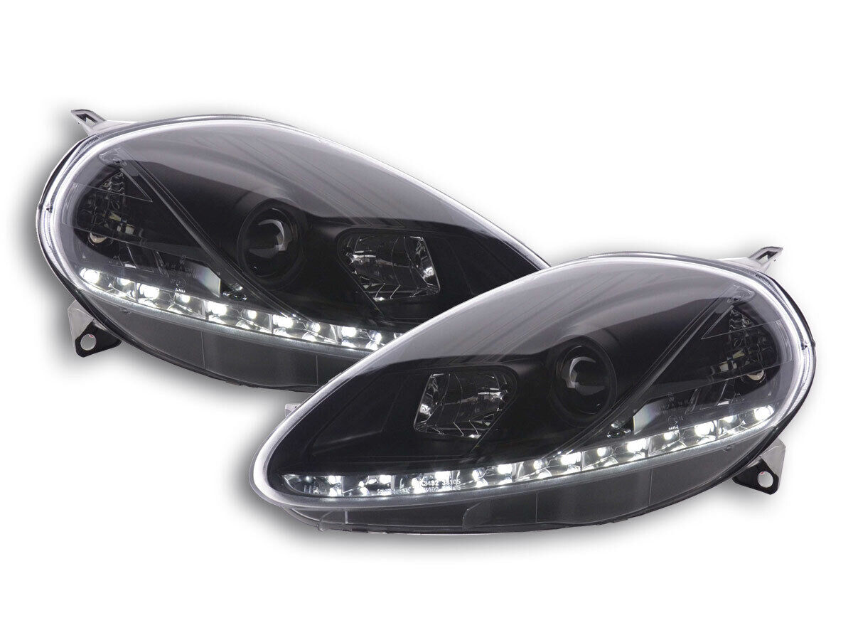Coppia di Luci Fari fanali angel eyes a LED Grande Punto 199