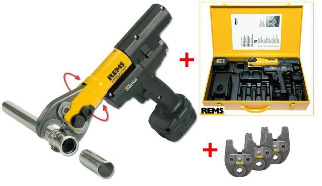 Mini Pressatrice radiale a batteria con kit ganasce Mini-Press 14 V ACC Rems 578