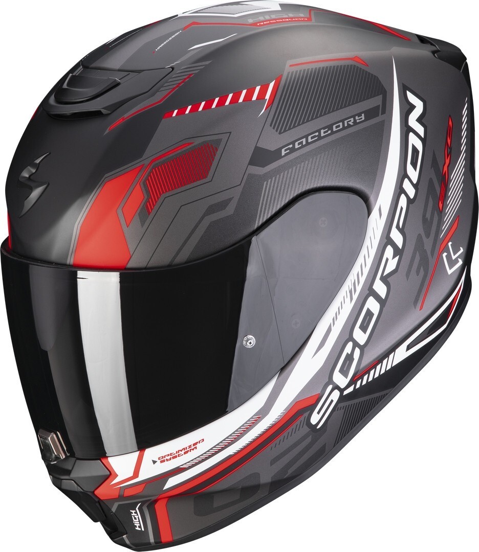 CASCO HELMET MOTO INTEGRALE SCORPION EXO 391 HAUT BLACK RED MATT ROSSO TG XL