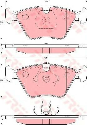 Kit pastiglie freno TRW GDB1619 asse anteriore