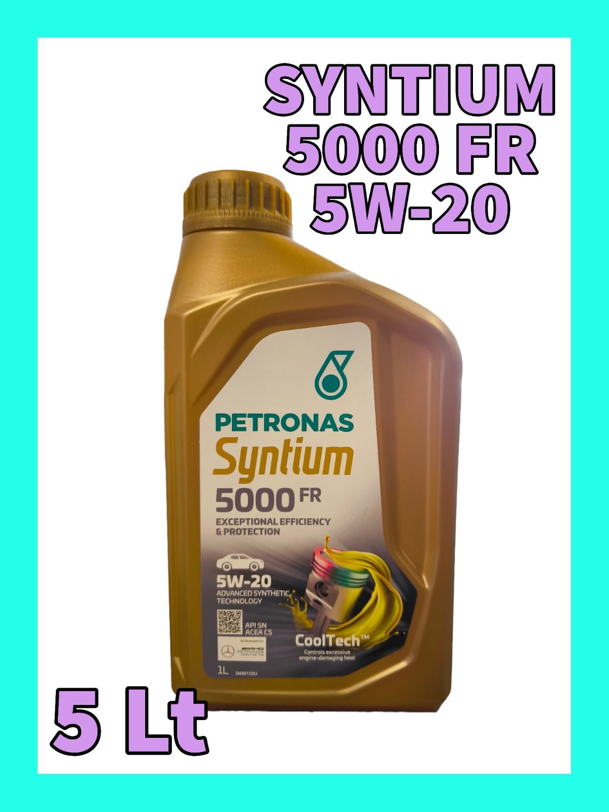 5 Litri PETRONAS Syntium 5000 FR 5W-20 ACEA C5