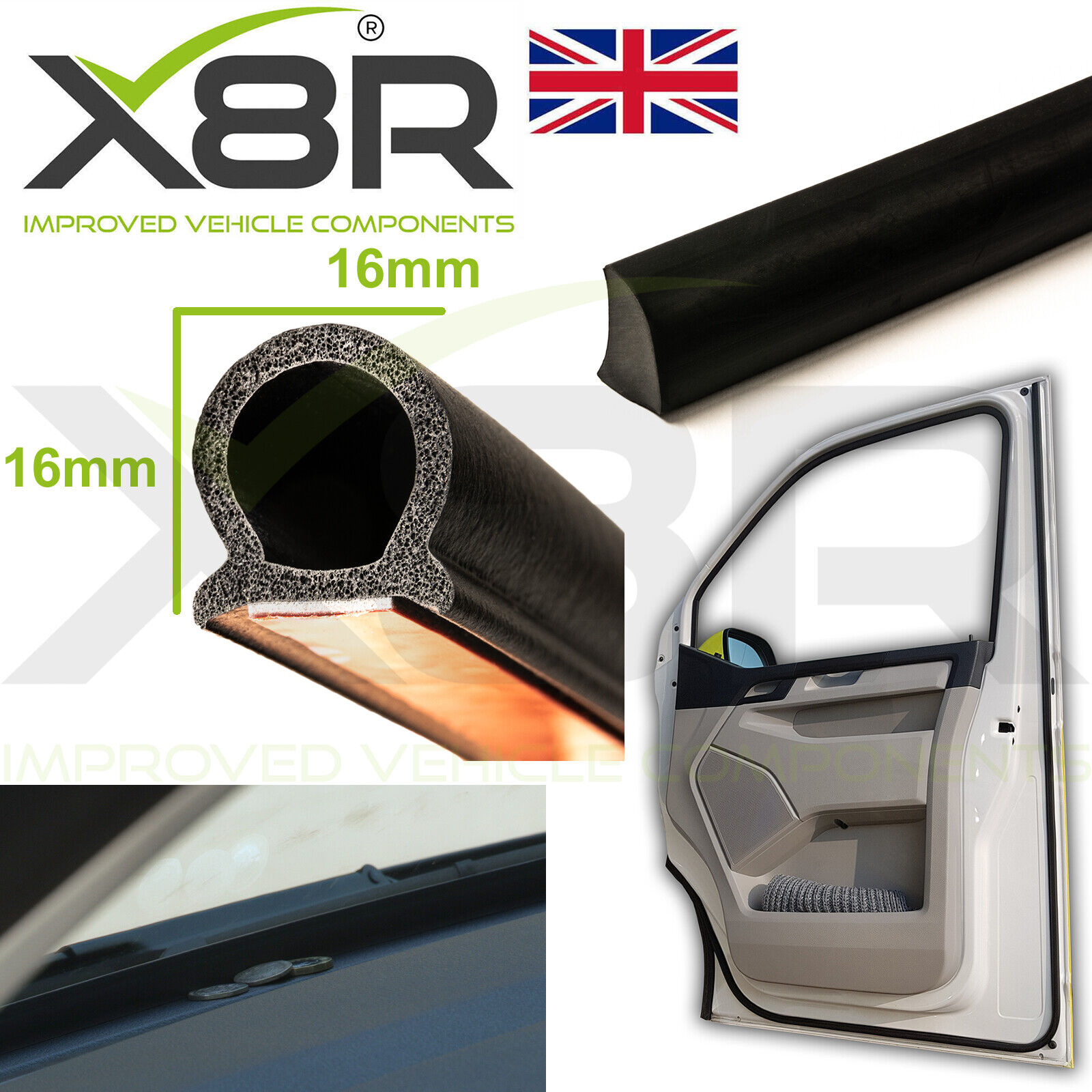 VW T5.1 T6 Transporter Extra Cabina Guarnizione Porta Upgrade + Corsa Gap Kit