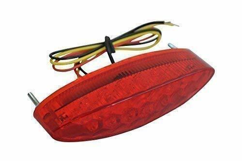 Rosso Lente - LED Luce Motociclette Trikes Scooter - Universale (b0C)
