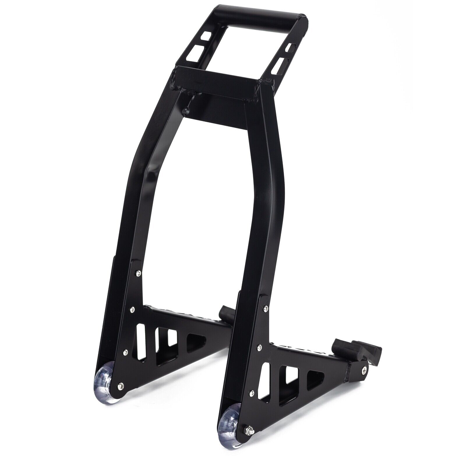 Front Motorbike Aluminum paddock Adjustable Stand weels rubber