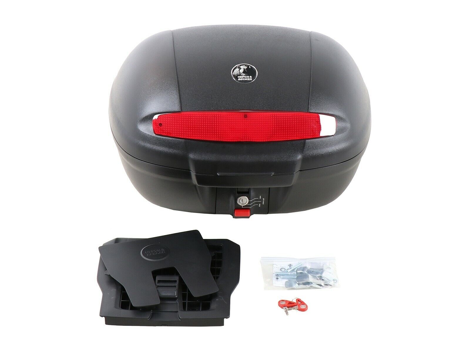Hepco & Becker Top Scatola Viaggio 50 - Nero Con Universale Supporto Targa