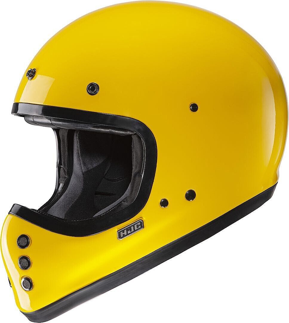 HJC V60 DEEP YELLOW TG M - CASCO HELMET MOTO INTEGRALE SCRAMBLER VINTAGE FIBRA