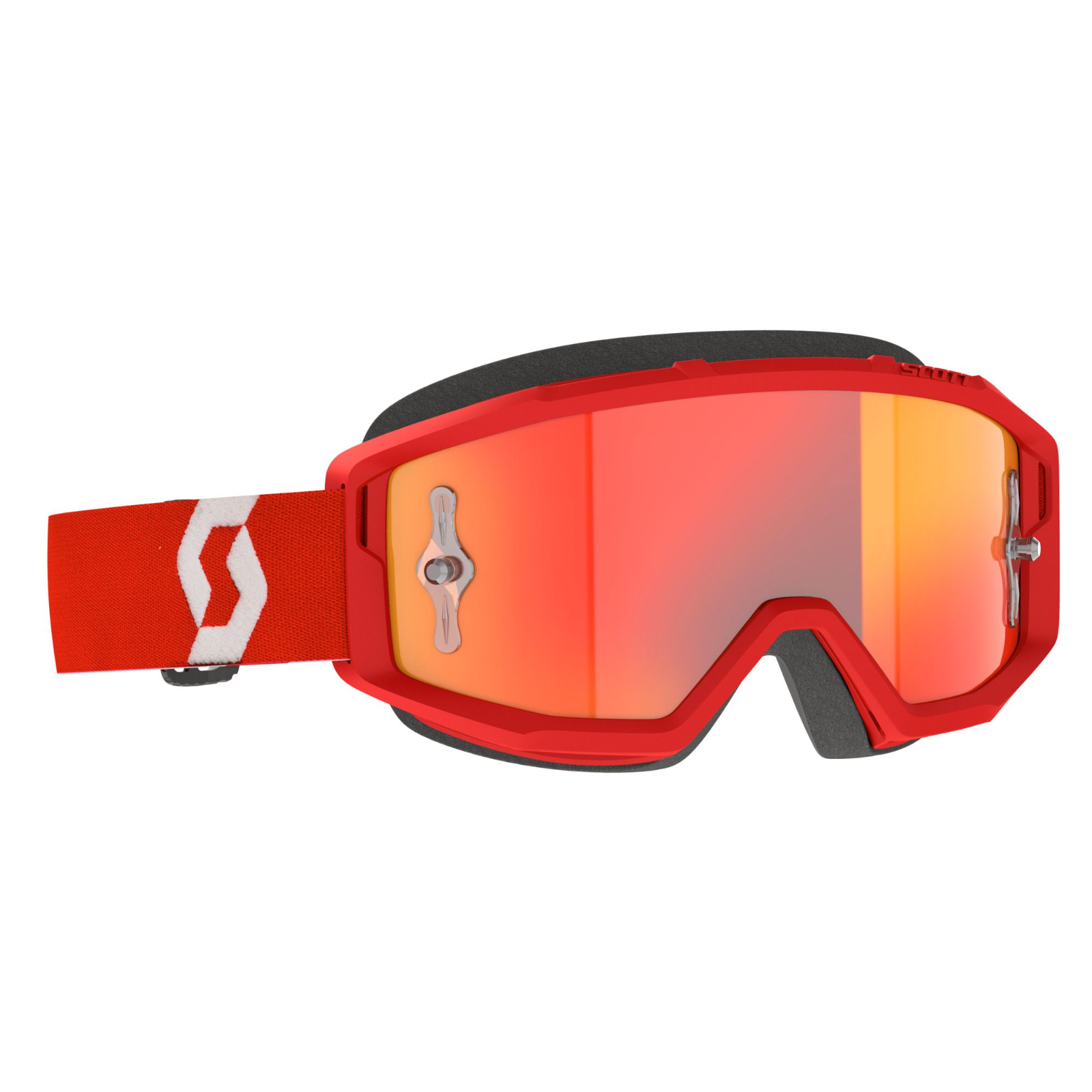 Maschera SCOTT Pimal Mx Goggles Rosso Bianco Orange Chrome Motocross Enduro