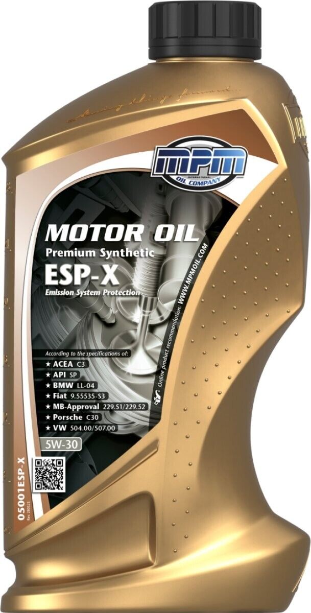 Olio motore MPM 5W-30 Premium Synthetic LL04 504/507 (5 LT)