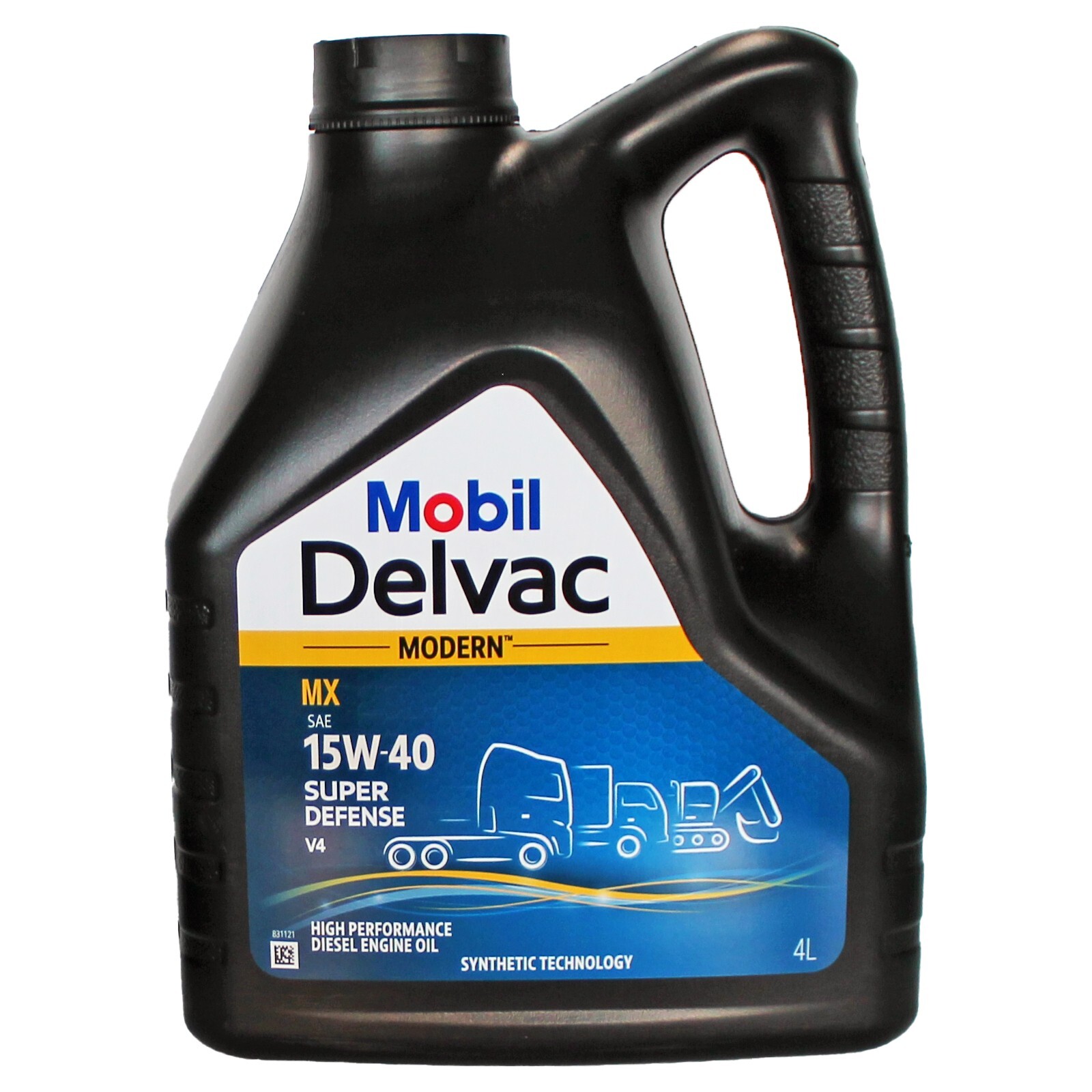 MOBIL DELVAC MODERN 15W40 SUPER DEFENSE V4 MX DA 4 LITRI OLIO PER MOTORI DIESEL