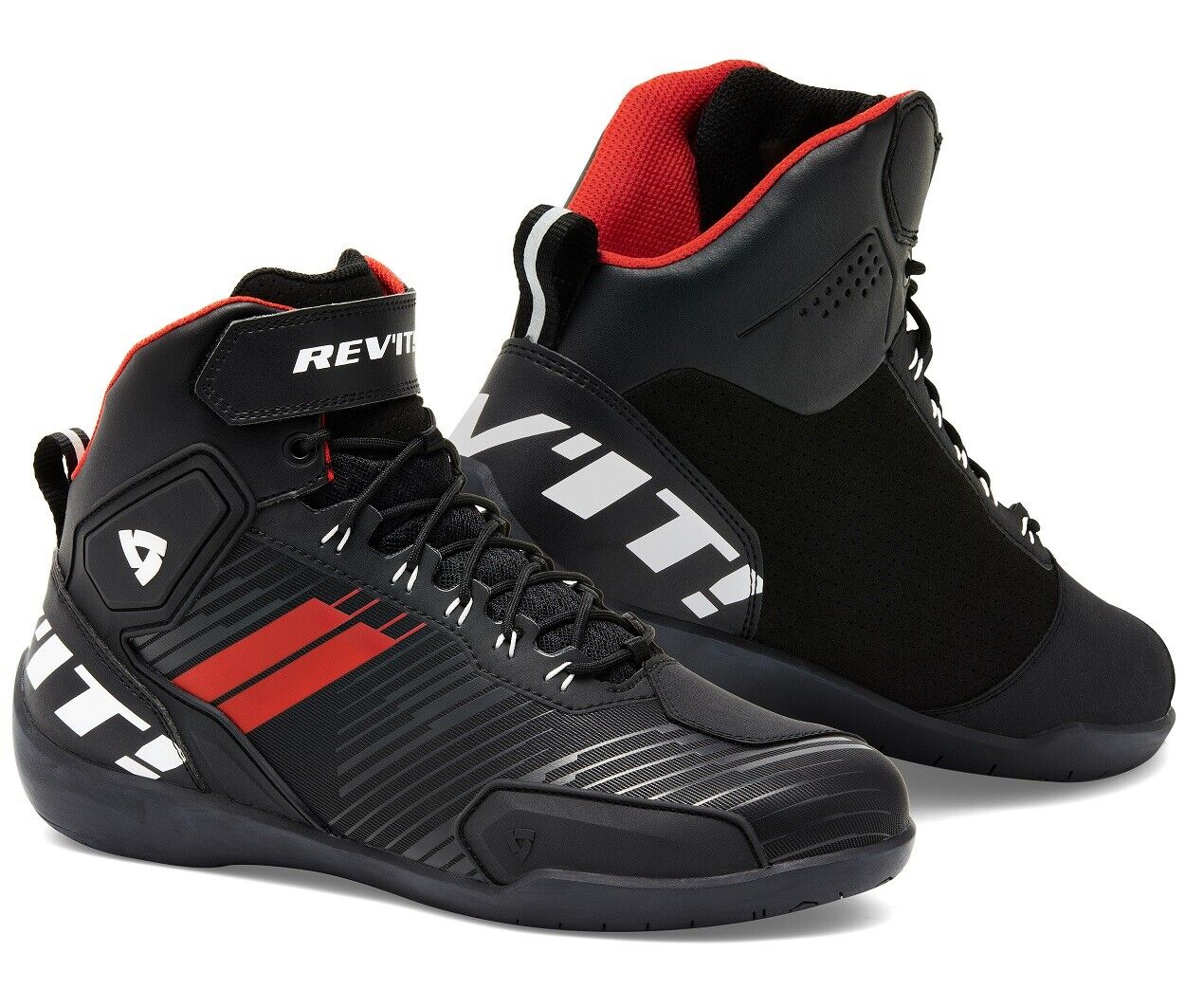 SCARPE STIVALI BOOTS IMPERMEABILI MOTO REV'IT REVIT G-FORCE BLACK NEON RED TG 41