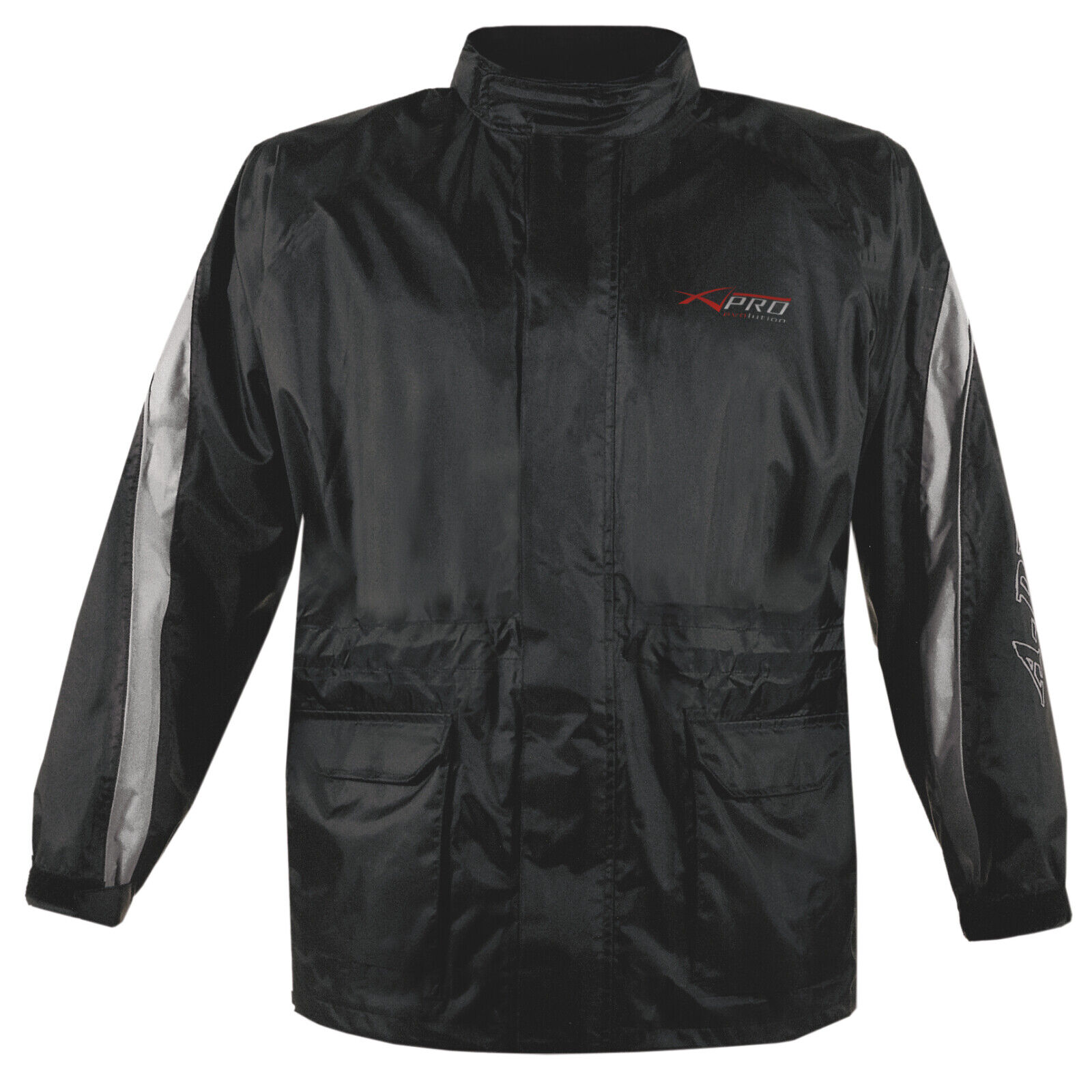 Rain Jacket Warterproof Over Coat Motorcycle Motorbike Scooter Lined Silver 3XL
