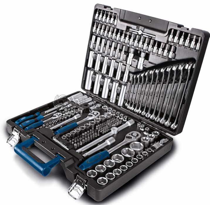 VALIGIA CASSETTA SET UTENSILI ATTREZZI CHIAVI INSERTI 217 PZ SCHEPPACH TB217