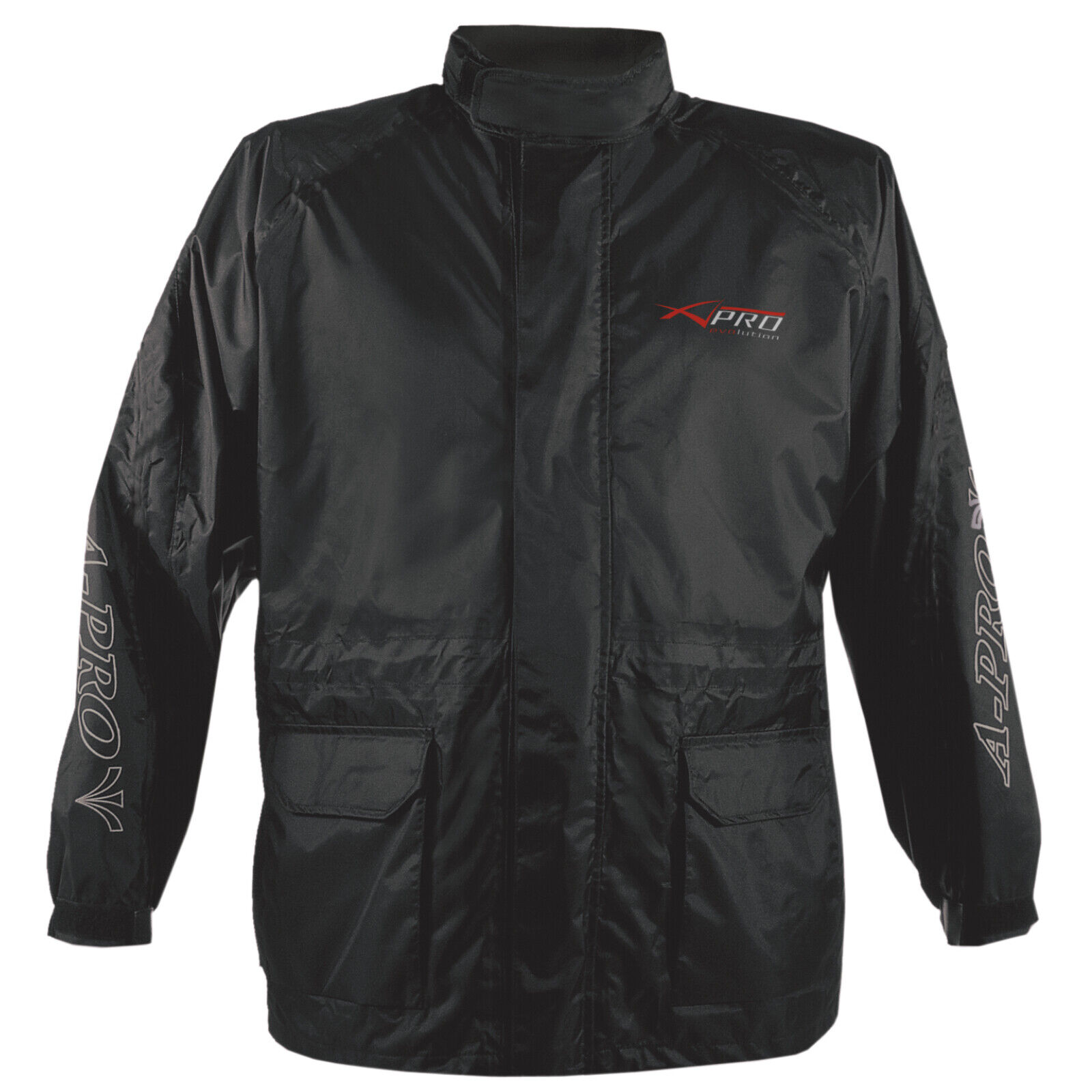 Rain Jacket Warterproof Over Coat Motorcycle Motorbike Scooter Lined Black S