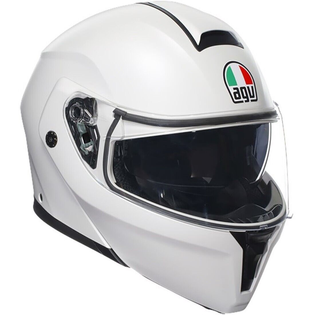 CASCO MOTO MODULARE 22.06 AGV STREETMODULAR MATT MATERIA WHITE BIANCO TG L