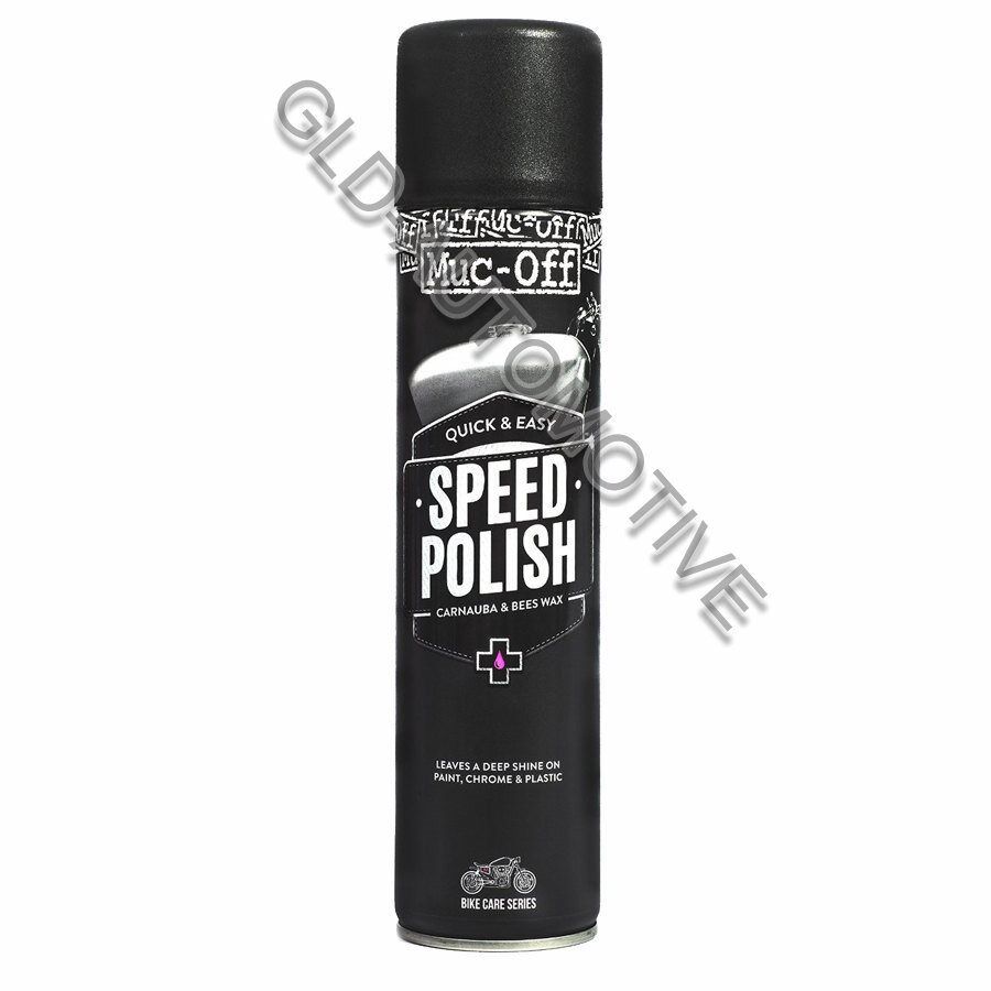 CERA CARNAUBA SPEED POLISH MUC-OFF Pulizia MOTO Cromo Plastica Fibra di carbonio