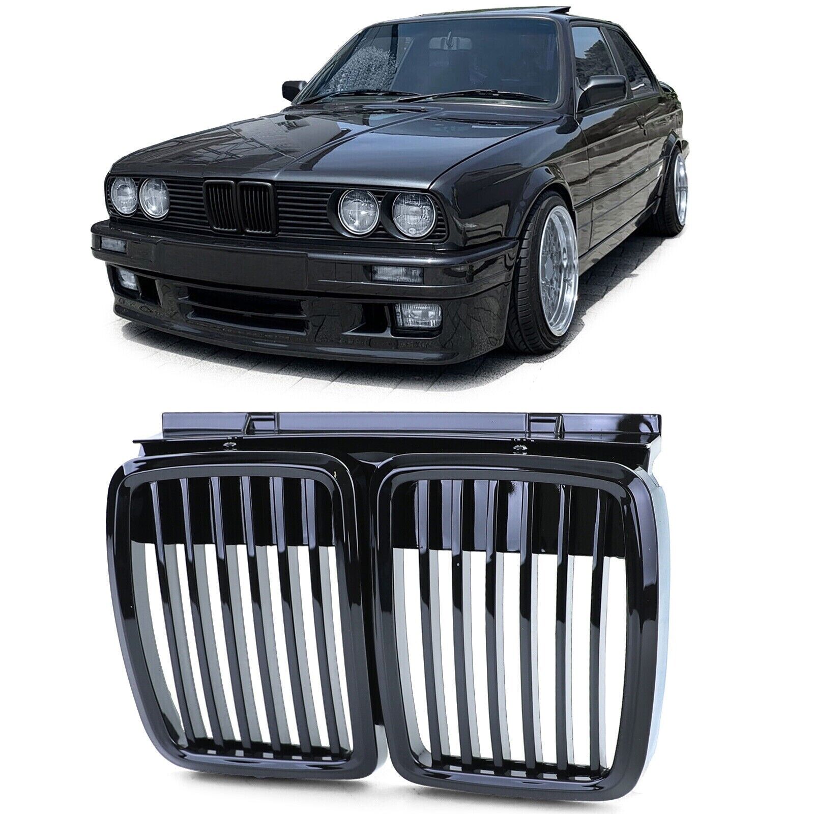 GRIGLIA CALANDRA ANTERIORE SPORT NERO LUCIDO PER BMW E30 82-94 SERIE 3 NEW