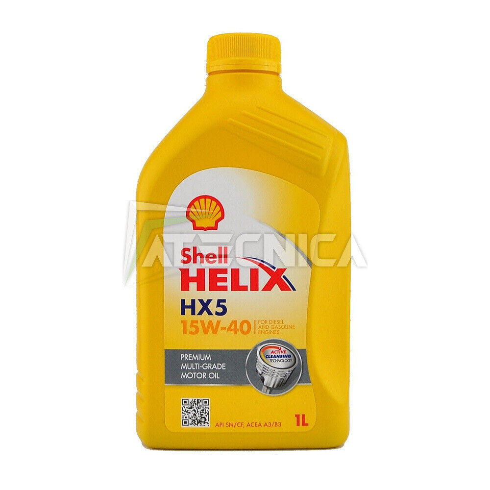 Olio motore multigrado 15W-40 Shell HELIX HX5 1L motori 2-4T benzina diesel
