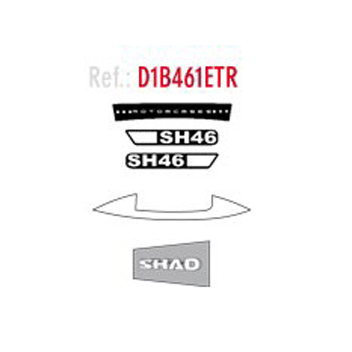 RICAMBI BAULETTO SHAD SH45 ADESIVI -SHAD-