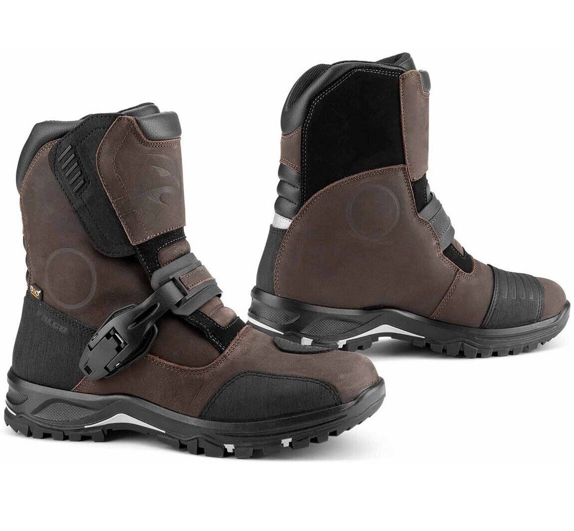STIVALI BASSI BOOTS MOTO FALCO MARSHALL ADVENTURE IMPERMEABILI BROWN TG 42
