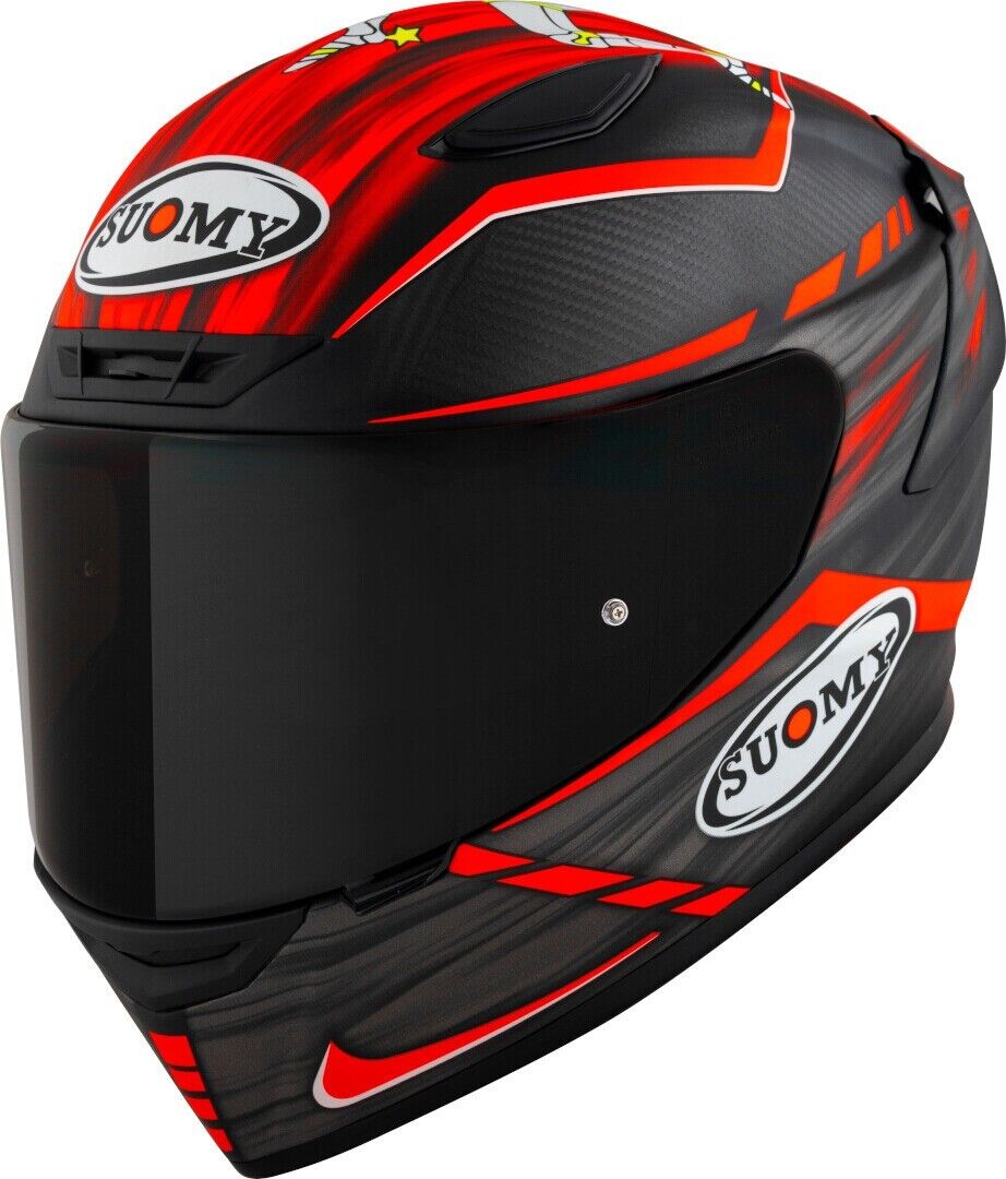 CASCO MOTO HELMET INTEGRALE 22.06  SUOMY TX-PRO CARBONIO JOHNSON REPLICA TT TG S