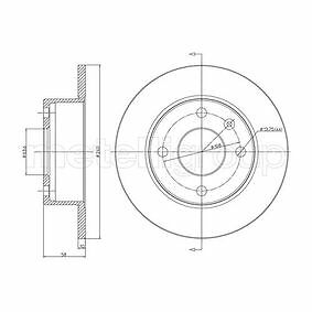 DISCHI FRENO FORD ESCORT FIESTA ORION MK3  239XZ10MM