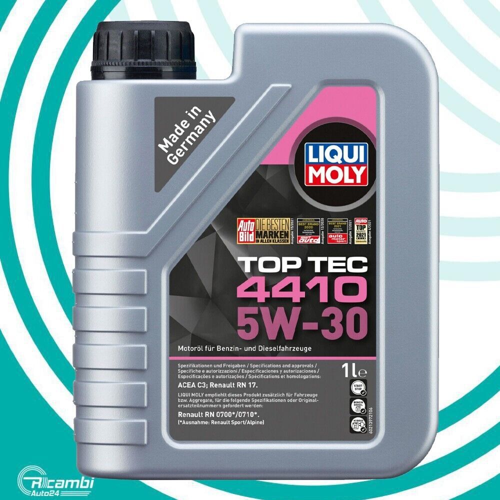 LIQUI MOLY 21402 OLIO MOTORE AUTO TOP TEC 4410 5W30 ACEA C3 RENAULT RN17 1 LITRO
