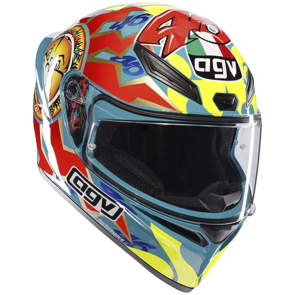CASCO MOTO INTEGRALE AGV K1 S E22.06 REPLICA VALENTINO ROSSI MUGELLO 1999 TG S