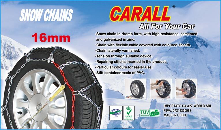 Catene Da Neve 16mm Per SUV 4WD 4X4 Furgone Camper Gruppo 210 CARALL <p