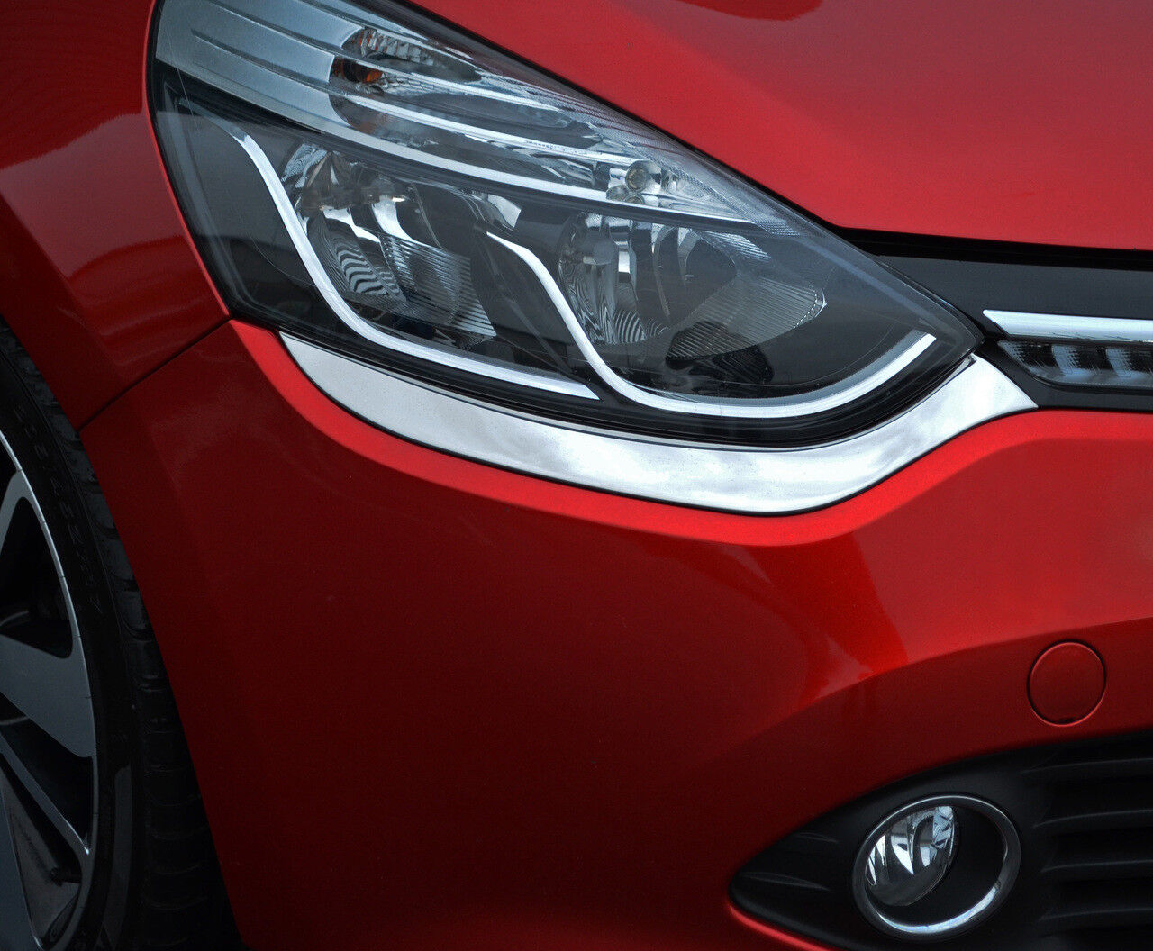 Frontale Cromata Faro Coperture Decorazione Per Renault clio iv (2012-16)