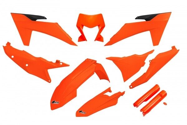 kit plastiche carene Ktm Exc 150 250 300 350 450 500 2024 FLUO con portafaro