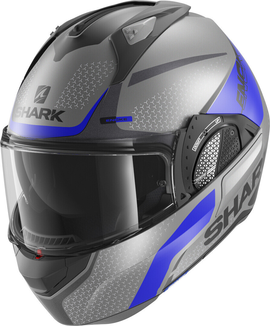 CASCO MODULARE SHARK EVO GT ENCKE MAT BLU MENTONIERA RIBALTABILE TG S