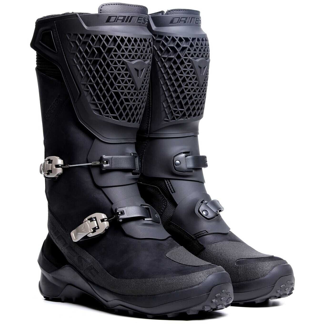 STIVALI BOOTS MOTO DAINESE SEEKER  GORE TEX BLACK LEATHER PELLE ADVENTURE TG 45