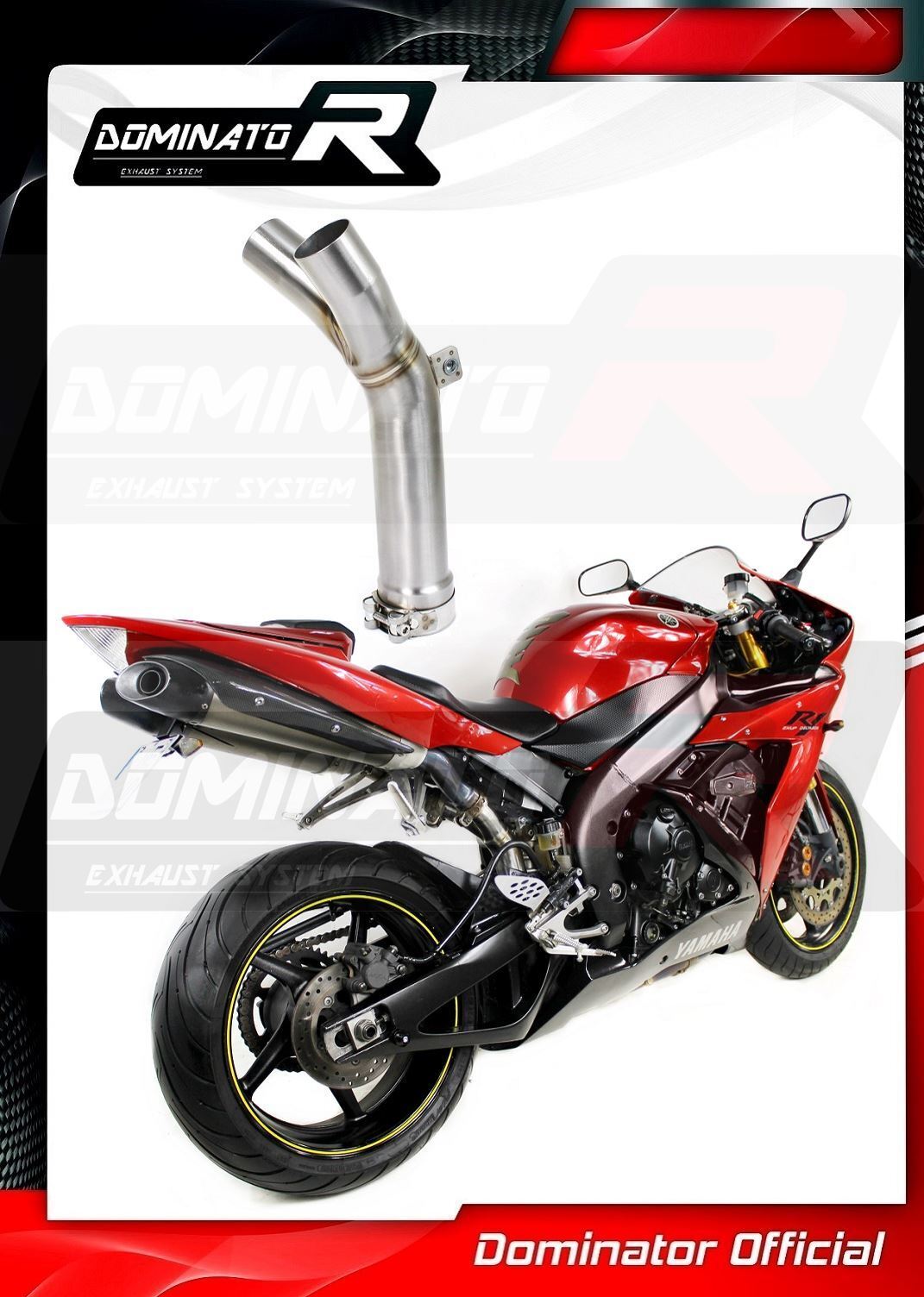 YZF R1 1000 RN12 2004 - 2006  Collettore di raccordo centrale  DOMINATOR