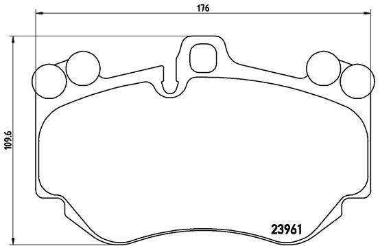 BREMBO P65016 Kit pastiglie freno per AUDI R8 (4S3, 4SP), R8 Spyder (4S9, 4SR),