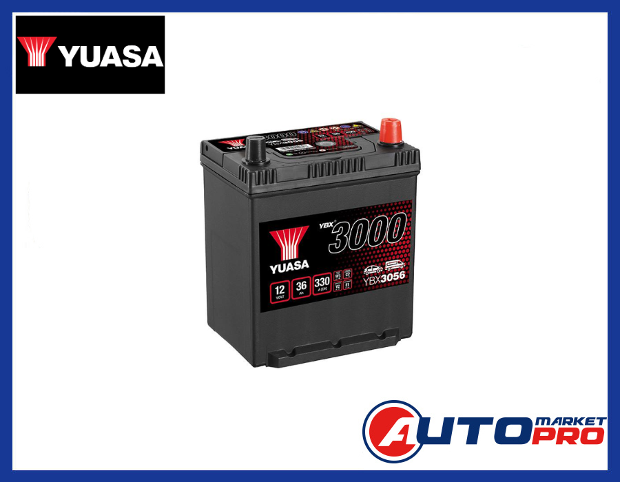 YUASA YBX3056 BATTERIA PER AUTO SMF 36 Ah 330A 12V SERIE YBX3000 POLO DESTRO