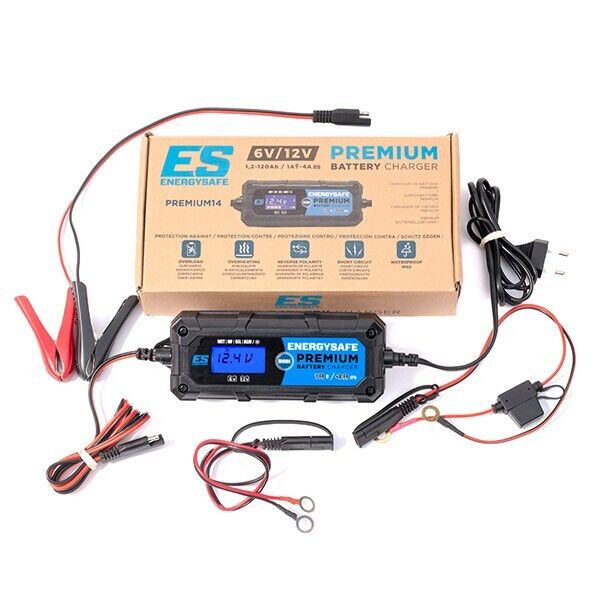 CARICABATTERIE PER BATTERIE STD E AGM E GEL  ENERGYSAFE 6V/12V PREMIUM14