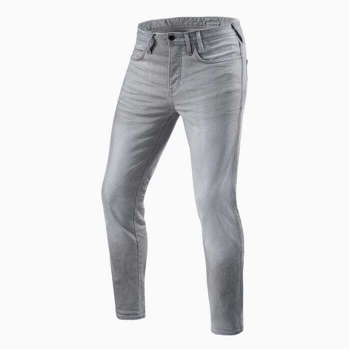 PANTALONE REVIT UOMO JEANS PISTON 2 SK GRIGIO CHIARO SLAVATO L32 TAGLIA 46